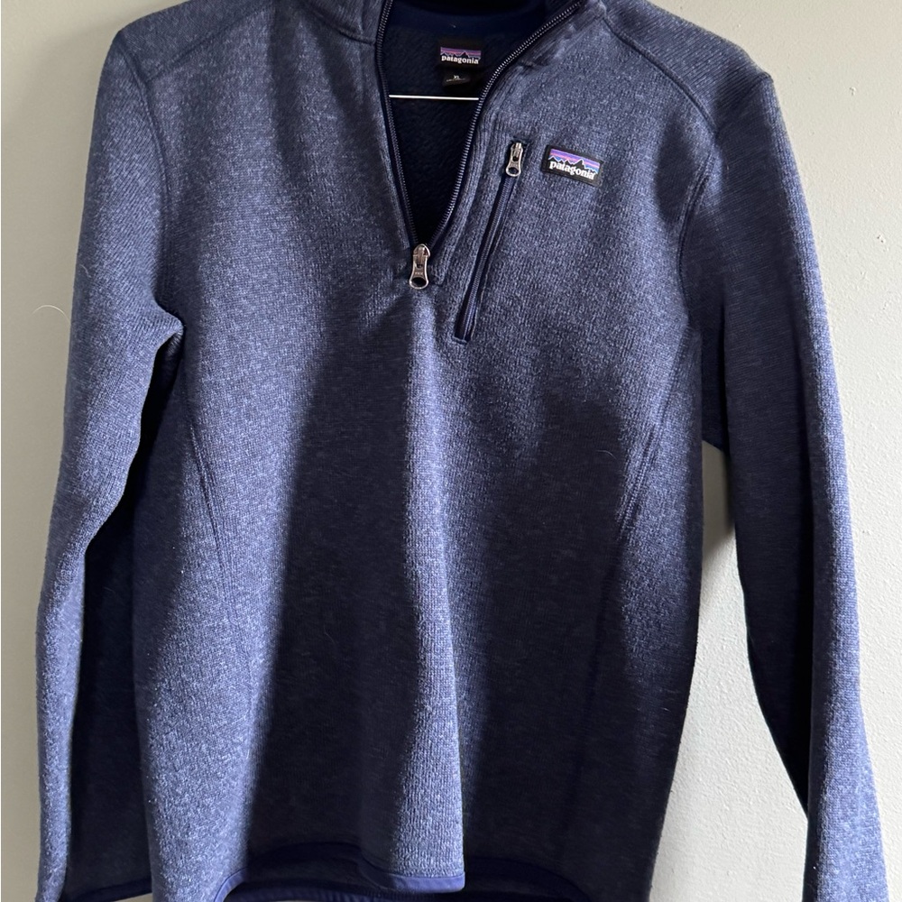 Patagonia Navy Heather Quarter-Zip Pullover Hoodie